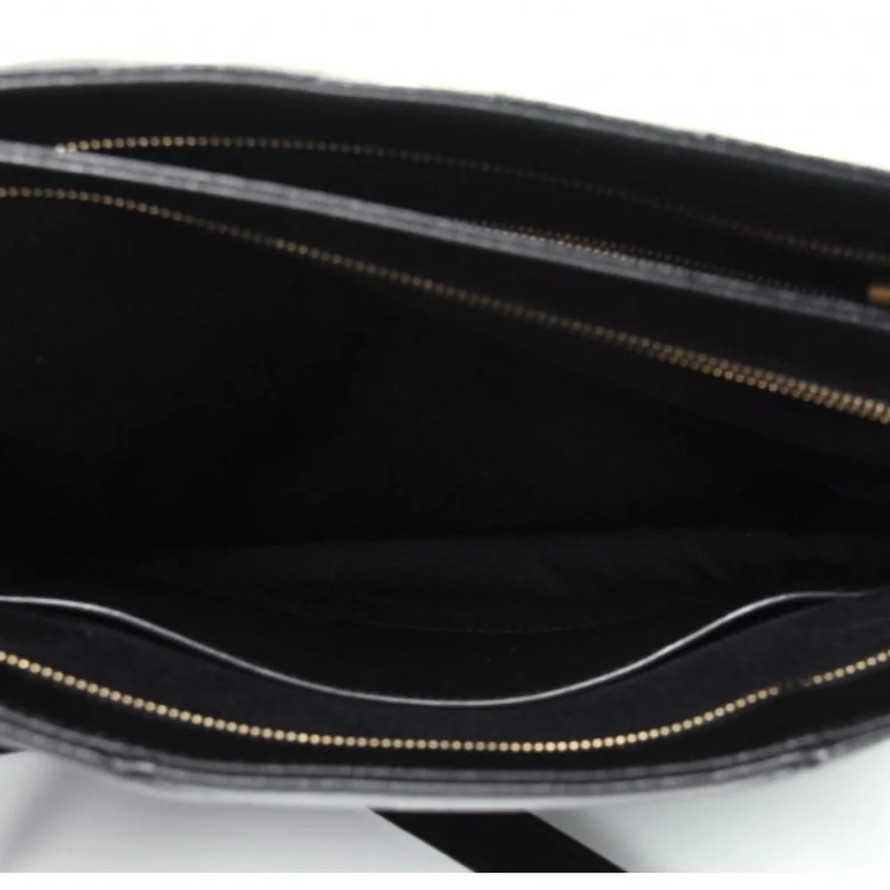 YSL Grain De Poudre Matelasse Chevron Medium Tribeca Shopping Bag Black 🖤 - Picture 7 of 13